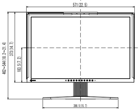 EIZO COLORGRAPHIC CG223W - Dimensions externes - 13