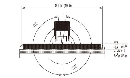 EIZO COLORGRAPHIC CG223W - Dimensions externes - 1