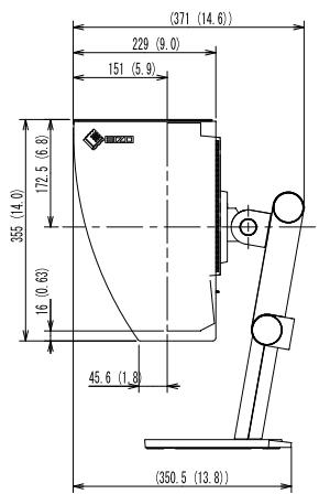 EIZO COLORGRAPHIC CG223W - Dimensions externes - 6