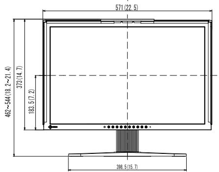EIZO COLOREDGE CG276W-BK - Dimensions externes - 13