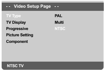 PHILIPS DVP5140 - Sélection du système de codage couleur qui correspond à votre téléviseur - 1