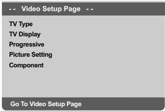 PHILIPS DVP5140 - Menu Réglages vidéo - 1
