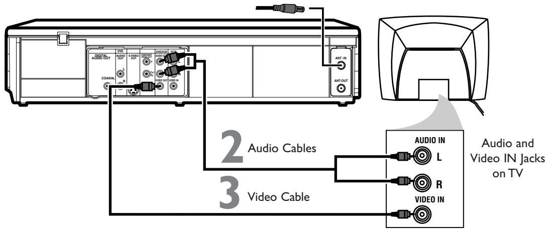 PHILIPS DVP620VR-07B - DVD/VCR to a TV that has Audio and Video In jacks - 2