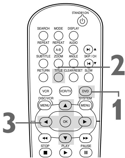 PHILIPS DVP620VR-07B - Utilisation du menu Titre - 1