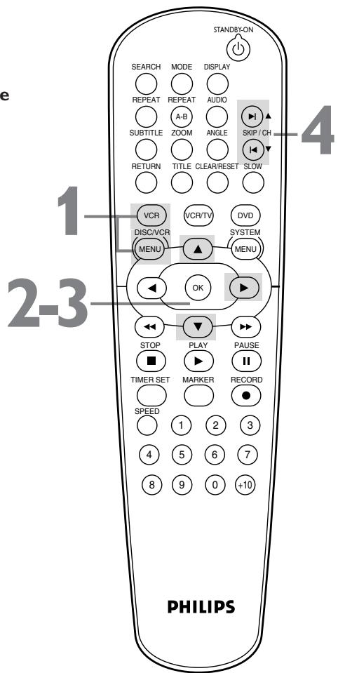 PHILIPS DVP620VR-07B - Réglage des canaux - 3