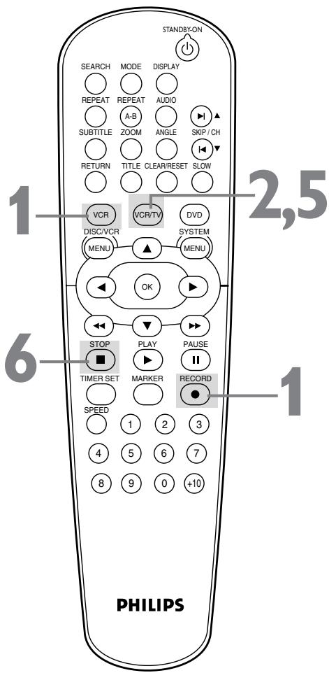 PHILIPS DVP620VR-07B - Enregistrement d'un canal /Écoute d'un autre canal 33 - 1