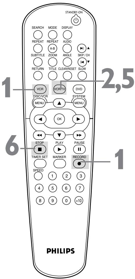 PHILIPS DVP620VR-07B - Recording One Channel/Watching Another 33 - 1