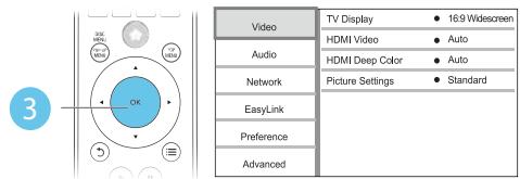 PHILIPS BDP-3250 - Modification des paramètres - 2