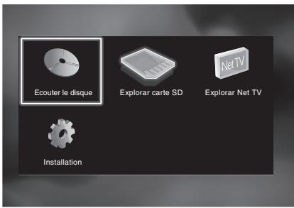 PHILIPS BDP3306 - ■ Menu Accueil - 1