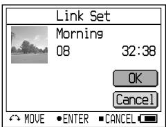 Link Set Morning 08 32:38 OK Cancel MOVE ENTER CANCEL