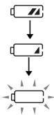 SONY MZ-E310 - When to replace the battery - 1