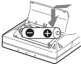 SONY MZ-E310 - Plaats een droge alkalinebatterij. - 2