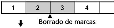 SONY MZ-R35 - Borrado de una marca de tema - 1