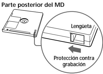 SONY MZ-R35 - Para proteger un MD grabado - 1