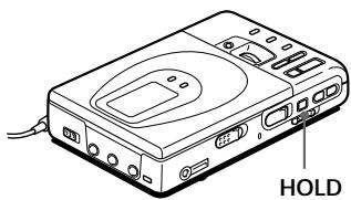 SONY MZ-R35 - Bloqueo de los controlles (HOLD) - 1