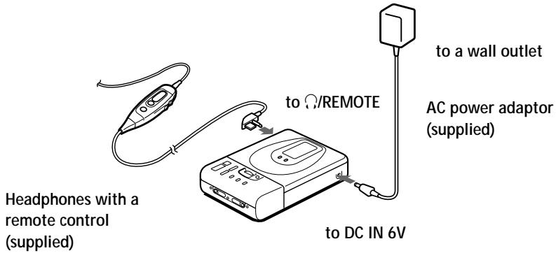 SONY MZ-R35 - Make connections. - 1
