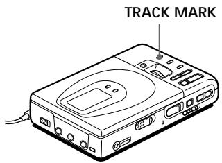 SONY MZ-R35 - Adding a track mark - 1