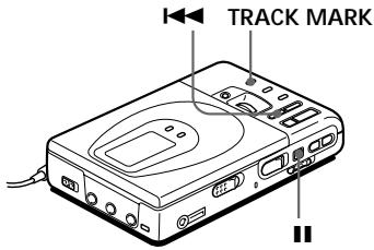 SONY MZ-R35 - Erasing a track mark - 1