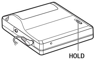 SONY MZ-R410 - Locking the controls (HOLD) - 1