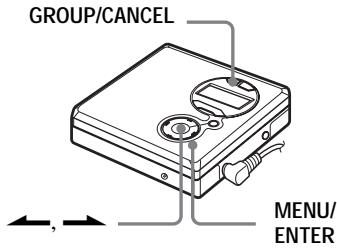 SONY MZ-R410 - Moving a track to a different group - 1