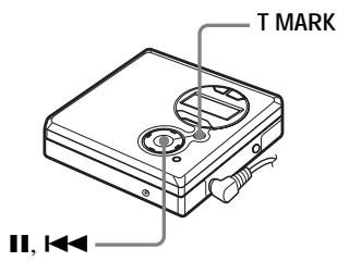 SONY MZ-R410 - Erasing a track mark - 2