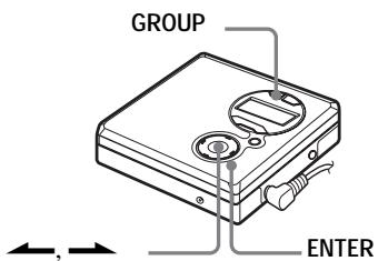 SONY MZ-R410 - Using the group function (Group Mode) - 1