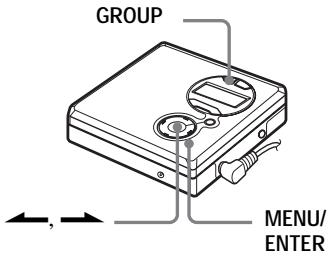 SONY MZ-R410 - To release a group setting - 1