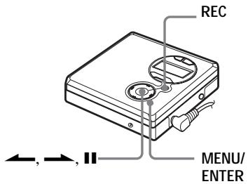 SONY MZ-R410 - Adjusting the recording level manually (Manual Recording) - 1