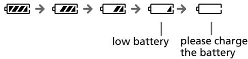 SONY NW-E10 - On the remaining battery indication - 1