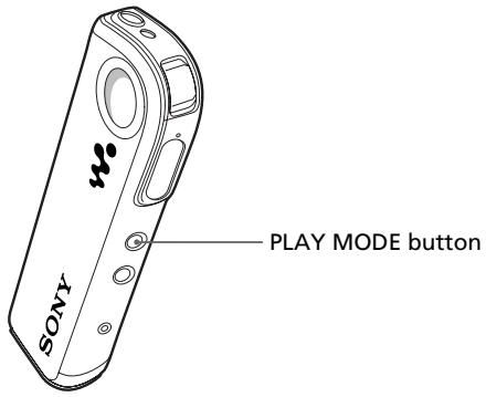 SONY NW-E10 - Adjusting the playback mode - 1