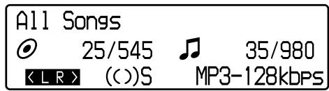 SONY NW-S705F - Changing the Display Mode - 1