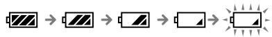 SONY NW-S705F - On the remaining battery indication - 1