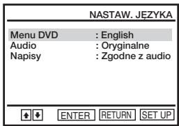 SONY SLV-D970PN - Nastawianie jejzyka wyświetenia lub scieżki dzwiekowej DVD-V - 6