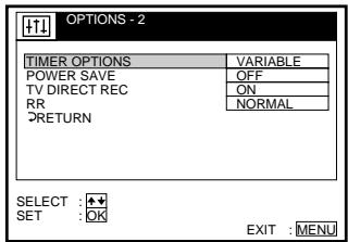 SONY SLV-SE710G - Changing menu options - 3