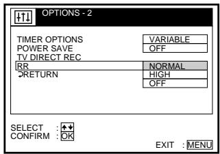 SONY SLV-SE710G - To use the Reality Regenerator (RR) function - 1