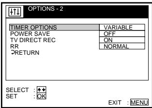 SONY SLV-SE710I - Changing menu options - 3