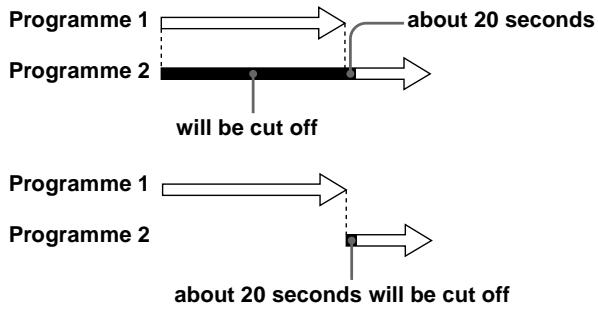 SONY SLV-SE710K - When the timer settings overlap - 1