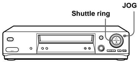 SONY SLV-SE710K - Using the shuttle ring (SLV-SE810N/K only) - 1