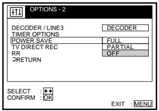 SONY SLV-SE710K - Reducing the VCR's power consumption - 1