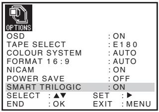 SONY SLV-SE730I - Adjusting the picture sharpness (Smart trilogic) - 1