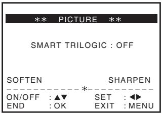 SONY SLV-SE730I - Adjusting the picture sharpness (Smart trilogic) - 2