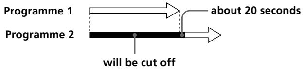 SONY SLV-SE80UX - When the timer settings overlap - 1