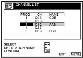 SONY SLV-SE80UX - Changing programme positions - 10