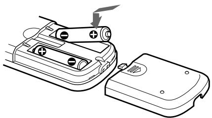 SONY SLV-SE80UX - Inserting the batteries - 1