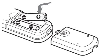 SONY SLV-SE830N - Inserting the batteries - 1