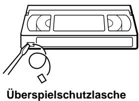 SONY SLV-SE850E - So schützen Sie eine Aufnahme vor versehentlichem Überspielen - 1