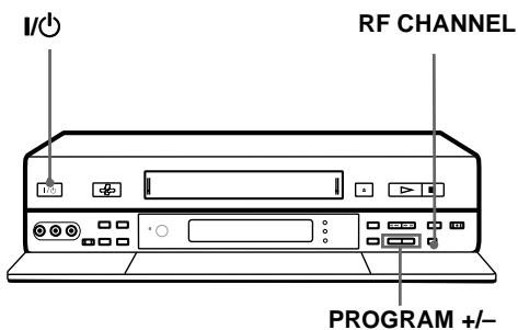 SONY SLV-SF900E - Schritt 4 :Einstellen des Fernsehgeräts auf den Videorecorder - 1