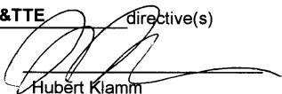 &TTE directive(s) Hubert Klamm
