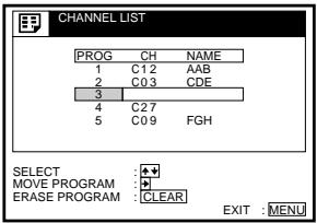 SONY SLV-SF950N - Disabling unwanted programme positions - 10