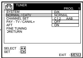 SONY SLV-SF950N - Menu chart - 6